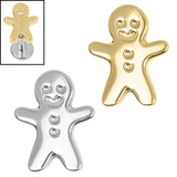 view all Titanium Internal Gingerbread Man body jewellery