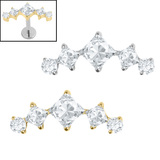 view all Titanium Internal Jewelled Twilight Curve body jewellery