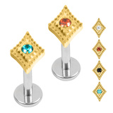 view all Titanium Internally Threaded Labrets 1.2mm - Asia Kite  body jewellery