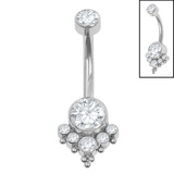 view all Belly Bar - Ti Internal Chailai Jewelled Asia body jewellery