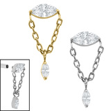 view all Titanium Internal Jewelled Anais Top body jewellery