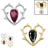 view all Titanium Internal Briar Heart body jewellery