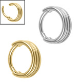 view all Titanium Stacked 3 Band Hinge Clicker body jewellery