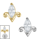 view all Titanium Internal Jewelled Tulip body jewellery