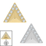 view all Titanium Internal Jewelled Sankaku body jewellery