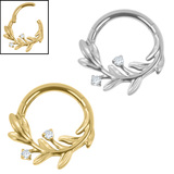 view all Titanium Secret Garden Hinge Ring body jewellery