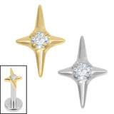 view all Titanium Internal Jewelled Guiding Star body jewellery