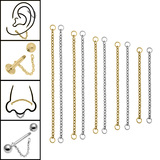 view all Titanium Piercing Connector Chains body jewellery