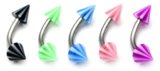 view all Acrylic Beach Cone Micro Curved Barbell 1.2mm body jewellery