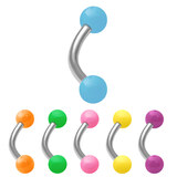 view all Acrylic Neon Ball Micro Curved Barbell 1.2mm body jewellery