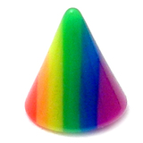 view all Acrylic Rainbow Cones body jewellery