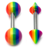 view all Acrylic Rainbow Micro Barbell 1.2mm body jewellery