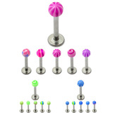 view all Multipacks - Acrylic Mixed Labrets 1.2mm body jewellery