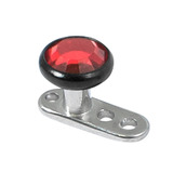 view all Titanium Dermal Anchor with Black Titanium Jewelled Disk Top body jewellery