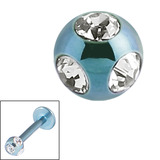 view all Titanium Multi-Gem Jewelled Ball 1.2mm body jewellery