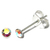 Silver Crystal Studs ST1 - ST2 - ST3 - ST8 - ST9 ST3, 2.5mm, 1 Pair Crystal AB - alternative image