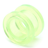 Acrylic Screw Flesh Tunnel 10-24mm 10mm, Green