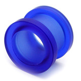 Acrylic Screw Flesh Tunnel 10-24mm 12mm, Blue