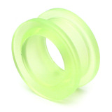 Acrylic Screw Flesh Tunnel 10-24mm 18mm, Green
