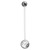 Pregnancy Bioflex and Surgical Steel Single Jewelled Belly Bars (formerly PTFE) - SKU 10158