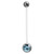 Pregnancy Bioflex and Surgical Steel Single Jewelled Belly Bars (formerly PTFE) - SKU 10159