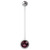 Pregnancy Bioflex and Surgical Steel Double Jewelled Belly Bars (formerly PTFE) - SKU 10173