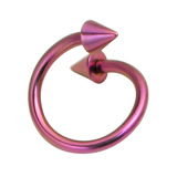 Titanium Coned Spirals 1.2mm 8mm, Purple, 3mm
