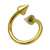 Titanium Coned Spirals 1.2mm 8mm, Gold, 3mm