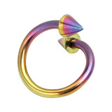 Titanium Coned Spirals 1.2mm 10mm, Rainbow, 3mm
