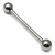 Titanium Barbell 1.6mm 18-28mm 1.6mm, 26mm, 6mm, Mirror Polish - alternative image