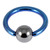 Titanium BCR with Hematite Bead 1.6mm gauge 1.6mm, 12mm, 5mm, Blue - alternative image
