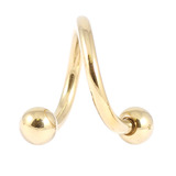 Zircon Titanium Spirals (Gold colour PVD) - SKU 10355