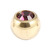Zircon Titanium Jewelled Balls 1.6mm (Gold colour PVD) - SKU 10367