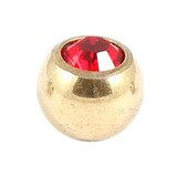 Zircon Titanium Jewelled Balls 1.6mm (Gold colour PVD) - SKU 10368