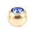 Zircon Titanium Jewelled Balls 1.6mm (Gold colour PVD) - SKU 10372