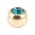 Zircon Titanium Jewelled Balls 1.6mm (Gold colour PVD) - SKU 10375