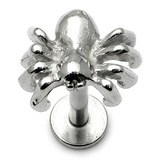 Steel Labret with Cast Steel Attachment 1.6mm 1.6mm, 6mm, Spider