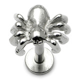 Steel Labret with Cast Steel Attachment 1.6mm 1.6mm, 9mm, Spider