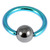 Titanium BCR with Hematite Bead 1.6mm gauge 1.6mm, 14mm, 5mm, Turquoise - alternative image