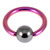 Titanium BCR with Hematite Bead 1.6mm gauge 1.6mm, 7mm, 4mm, Purple - alternative image