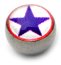 Steel Logo Balls - Pictures 1.6mm, 6mm, Blue Star (on White)