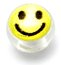 Acrylic Logo Balls clear / yellow smiley face