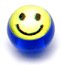 Acrylic Logo Balls blue / yellow smiley face