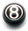 Acrylic Logo Balls black / 8 ball