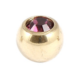Zircon Titanium Jewelled Balls 1.2mm (Gold colour PVD) - SKU 10813