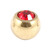 Zircon Titanium Jewelled Balls 1.2mm (Gold colour PVD) - SKU 10814