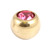 Zircon Titanium Jewelled Balls 1.2mm (Gold colour PVD) - SKU 10816