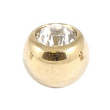 Zircon Titanium Jewelled Balls 1.2mm (Gold colour PVD) - SKU 10819