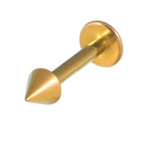 Titanium Coned Labrets 1.2mm 1.2mm, 12mm, Gold