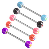 Acrylic Glitter Star Barbell 1.6mm 10mm / 6mm / Pack of all 5 shown